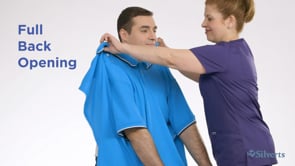 Video showing the a back overlap being put on by caregiver