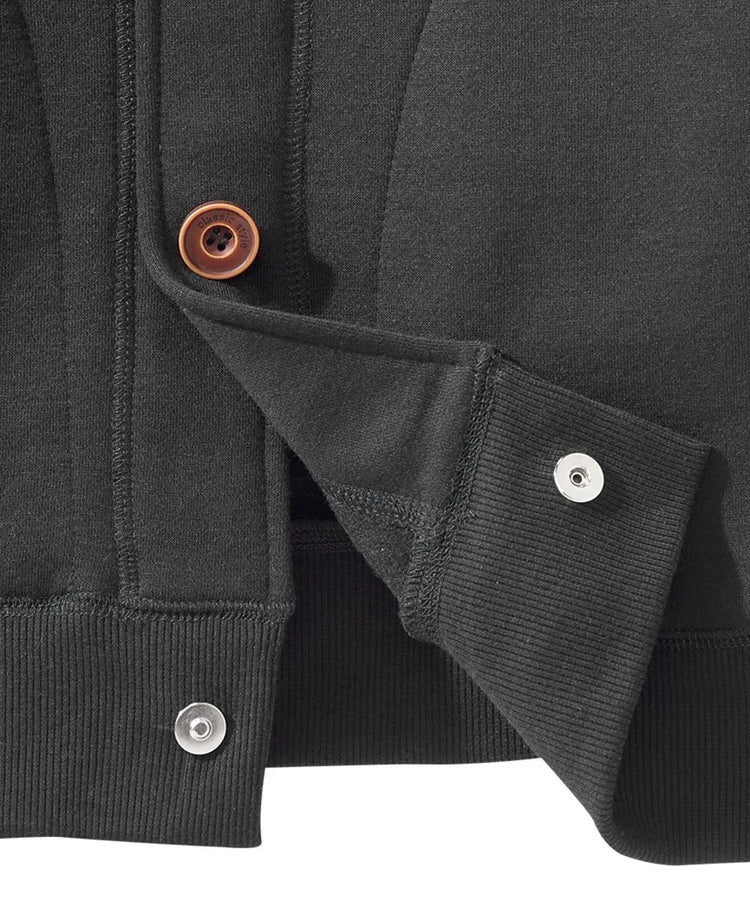 Men's Bomber Jacket with Magnetic Button Front