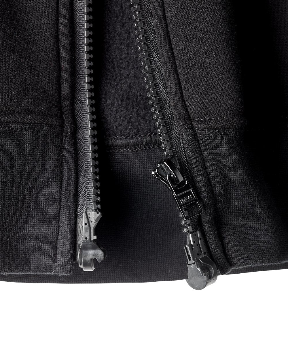 Close up of the magnetic zipper