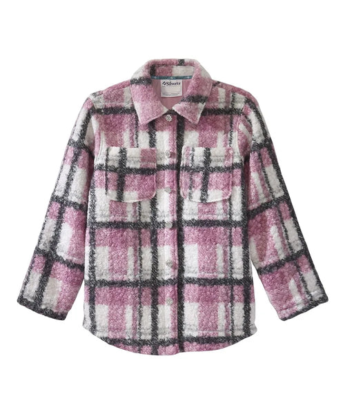 ジャケット・アウター Plaid Shacket Jacket For Women Button June-Adaptive-Womens-Shacket-