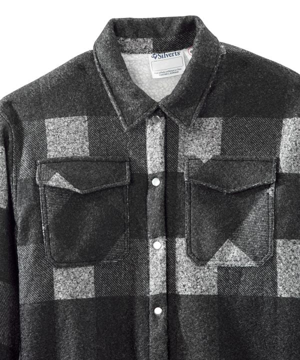 mens black sherpa lined jacket with magnetic buttons