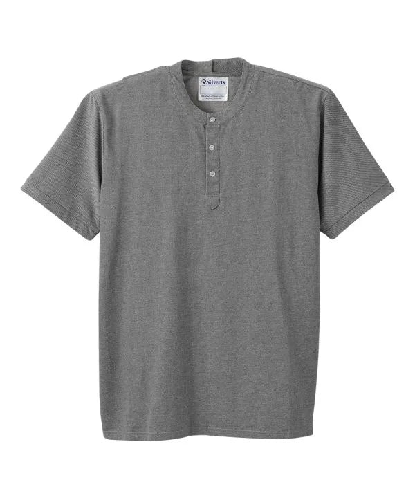 Men's Henley Shirt with Back Overlap