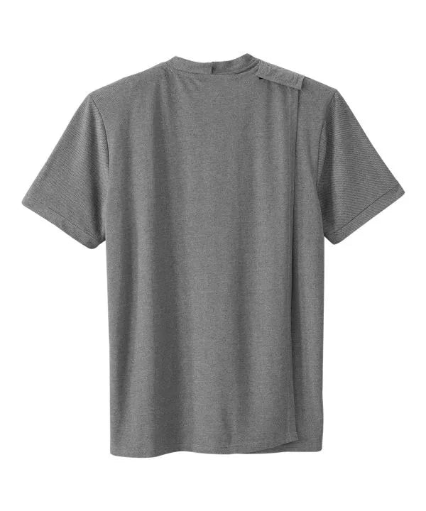 Men's Henley Shirt with Back Overlap