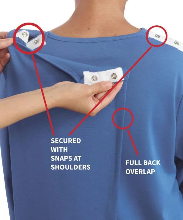 Fleece cardigan with snap closures on shoulders