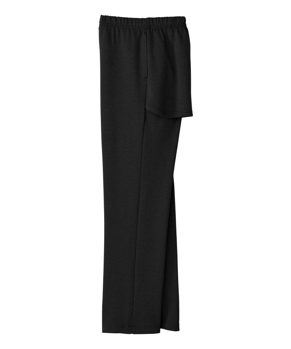 Women's black knit pants with open back