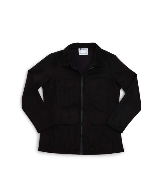 black magnetic zipper jacket with collar