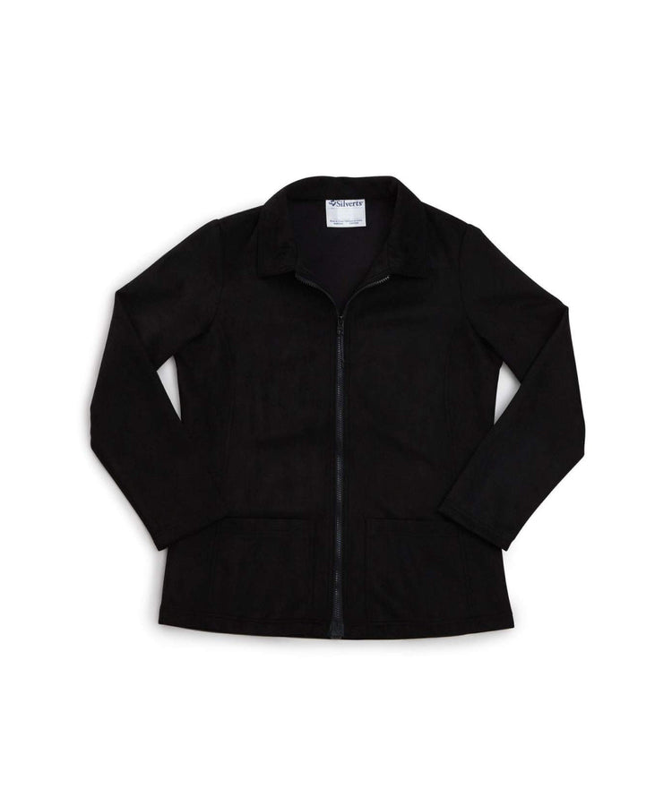 black magnetic zipper jacket with collar