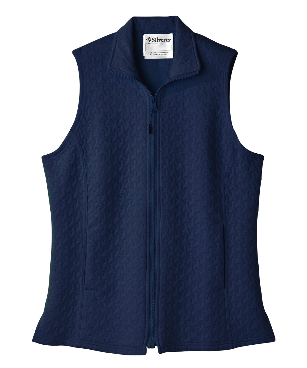 Navy magnetic zipper vest