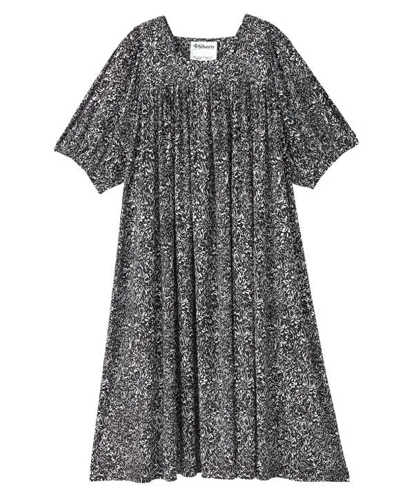 Front of the abstract floral Women's Knit Maxi Dress