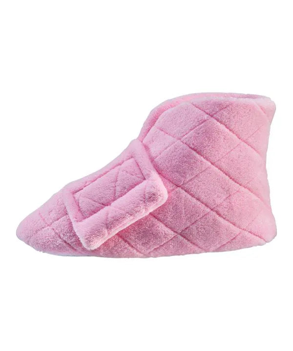 Inside of the Baby Pink Women's Extra Wide Bootie Slipper