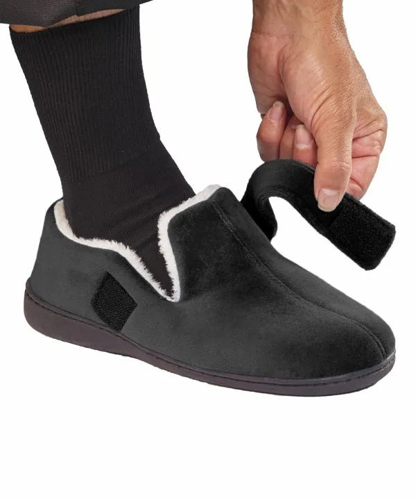 Men's Extra Wide Comfort Slippers opened