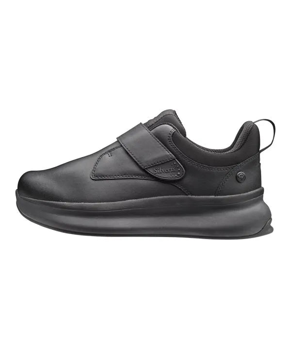 Inside of the black Men's Extra Wide Walking Shoes
