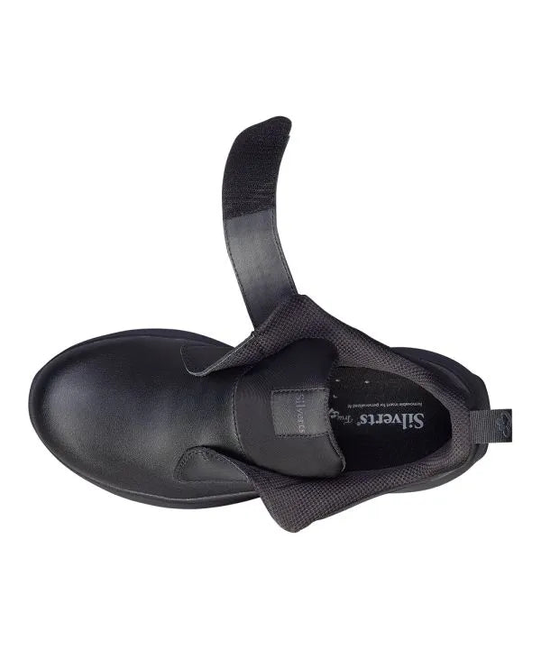 Black Men's Extra Wide Walking Shoes with Overlap Opened