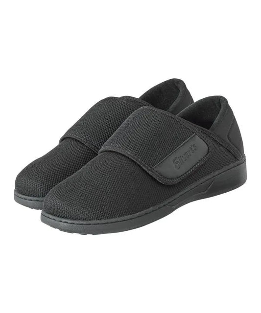 Front of the Black Women's Extra Wide Comfort Shoes