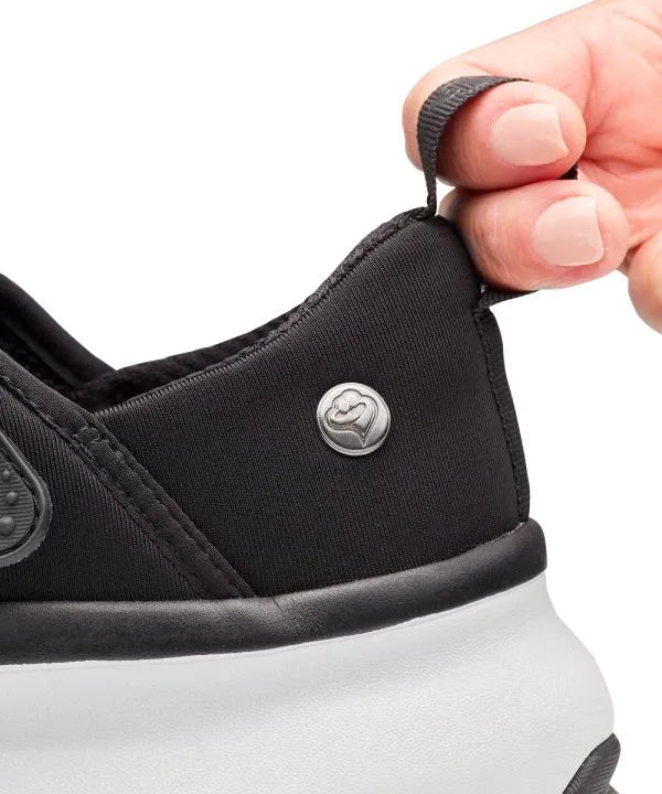 Black Women's Extra Wide Mary Jane Shoes with finger loop
