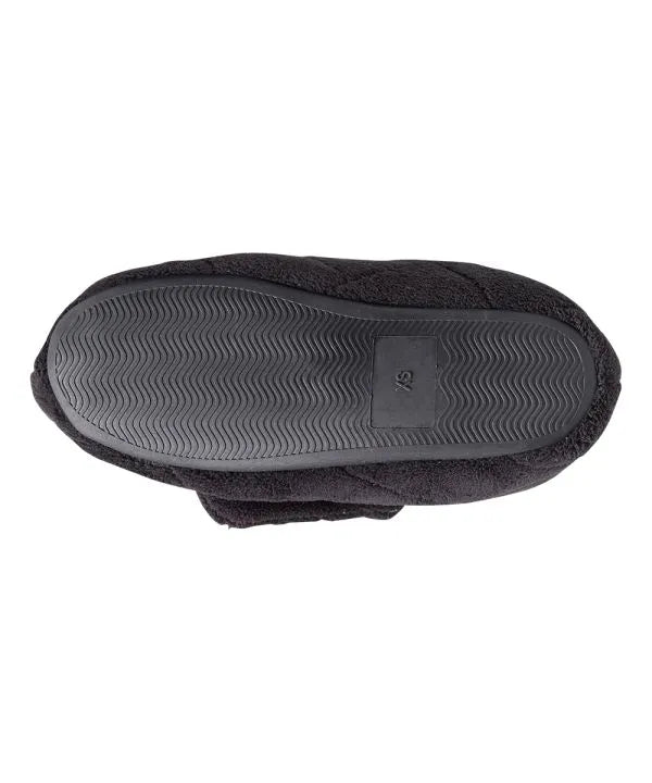 Black Women's Extra Wide Bootie Slipper Sole