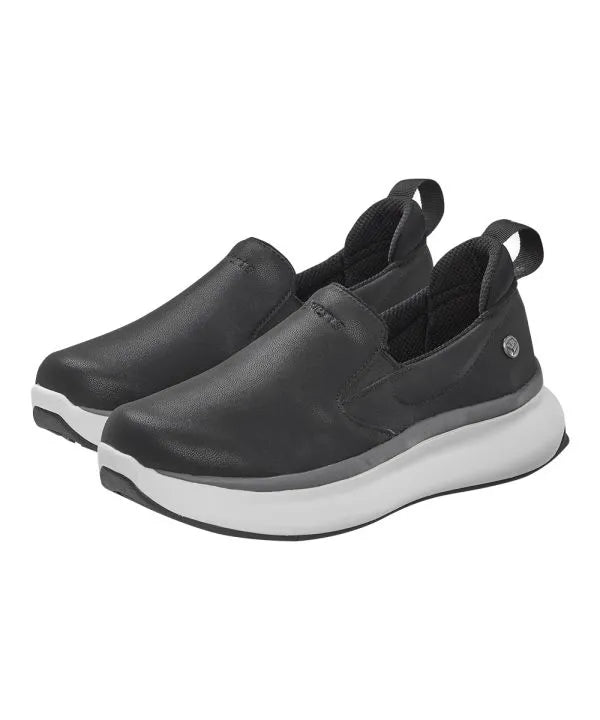 Front of the black Women's Wide Walking Shoes