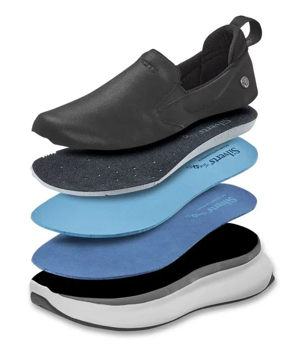 Insoles of the black Women's Wide Walking Shoes