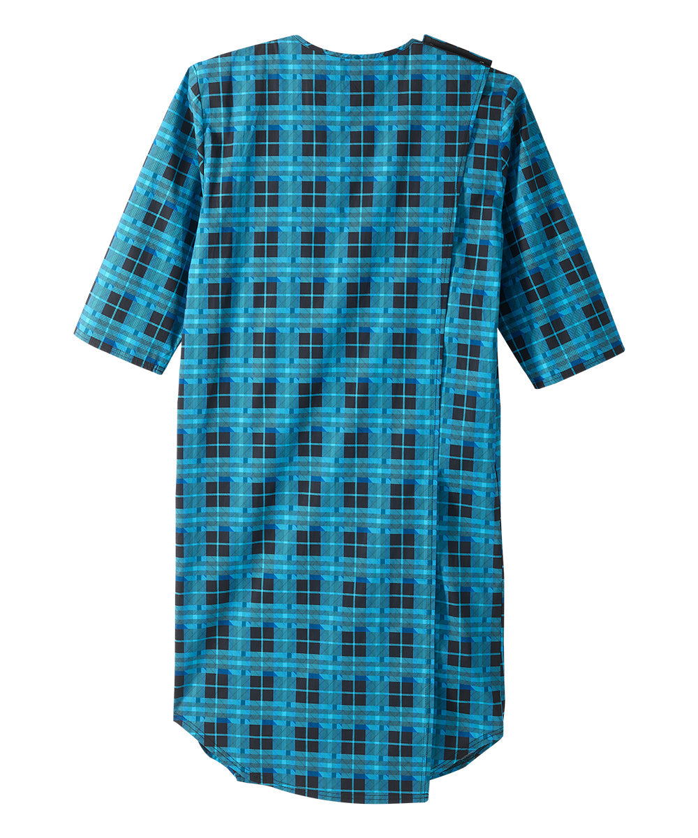 Mens Nightshirt Mens Open Back Adaptive Flannel Nightgown For