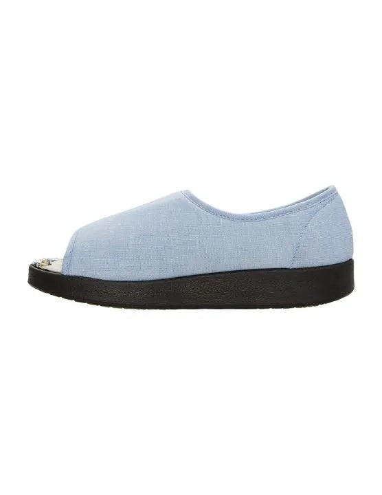 Inside of the denim Women's Extra Wide Shoe Sandals