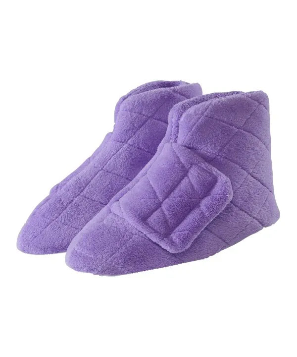 Front of the Mauve Women's Extra Wide Bootie Slipper