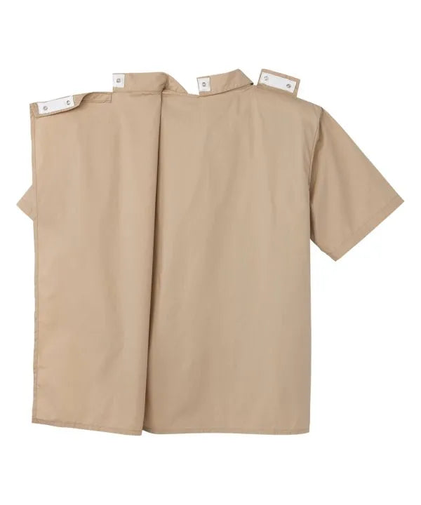 Men's Short Sleeve Open Back Dress Shirt