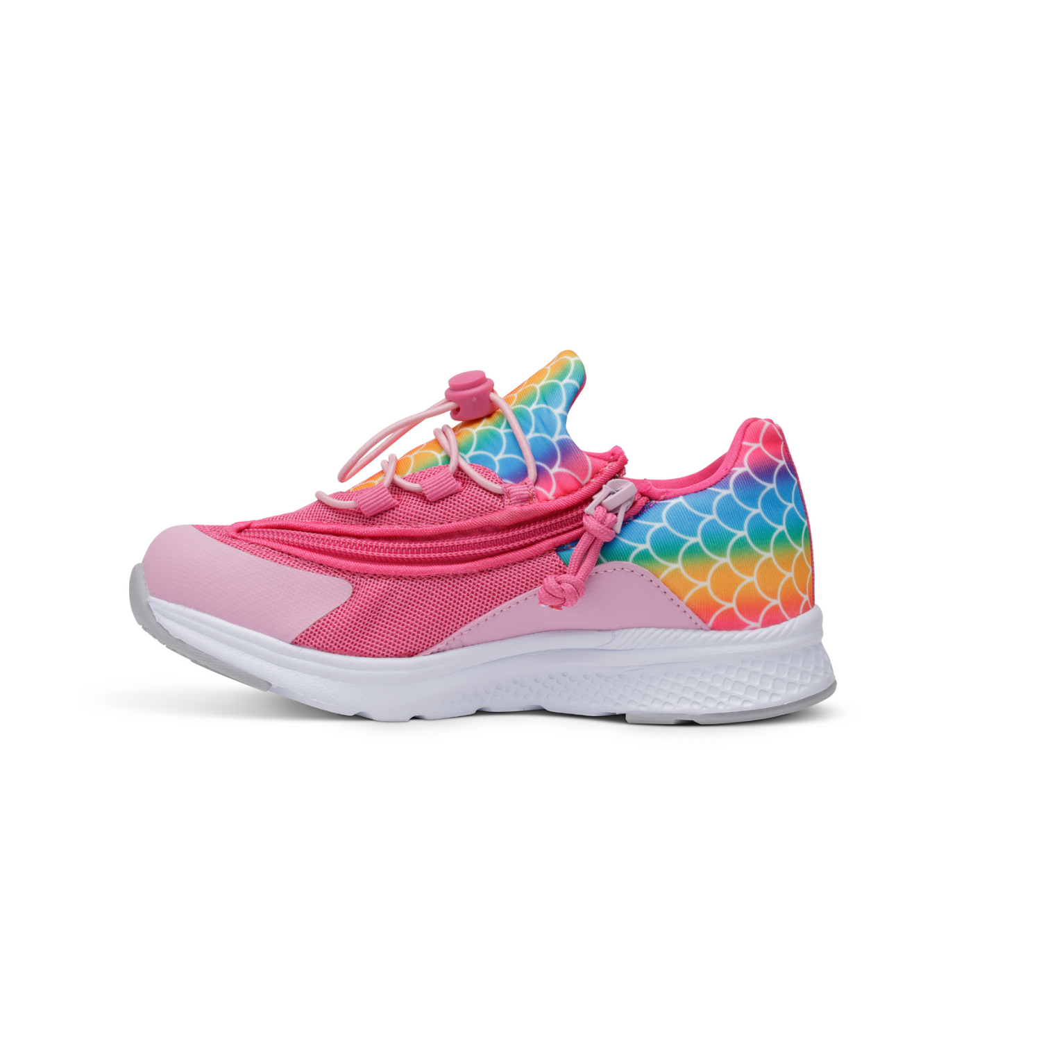 Girl's Mermaid Lightweight Shoes with Rear Zipper Closed