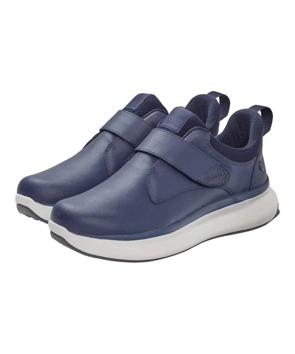 Front of the navy Men's Extra Wide Walking Shoes