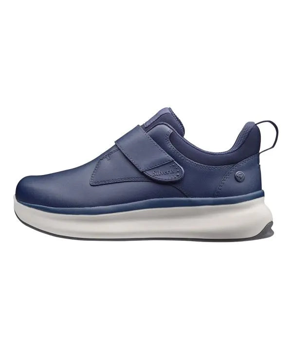 Inside of the navy Men's Extra Wide Walking Shoes