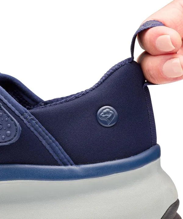 Navy Women's Extra Wide Mary Jane Shoes with finger loop