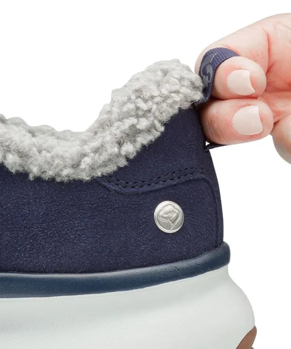 Navy Women's Sherpa Lining Shoes with finger loop