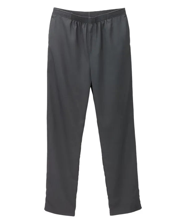 Front of the pewter Men's Easy Dressing Pants with Elastic Waist