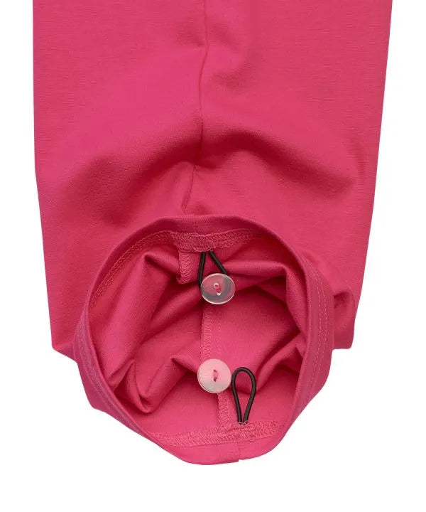 Bottom of the pink Women's Full Back Zipper Jumpsuit