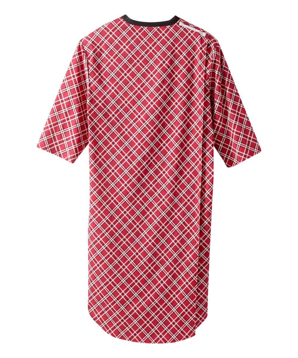 june adaptive red tartan mens open back nightgown back b452c677 c641 4649 837f