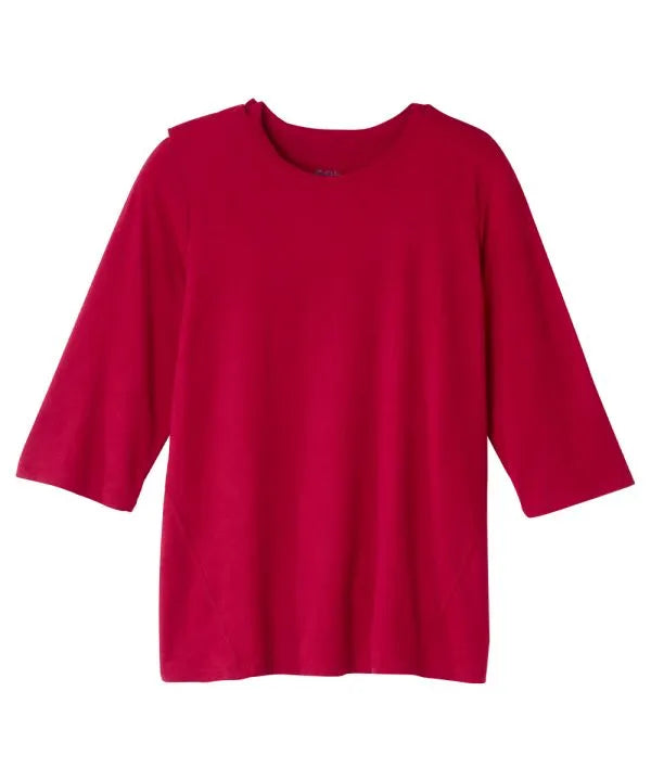 Front of the Women's Active Top with Back Overlap