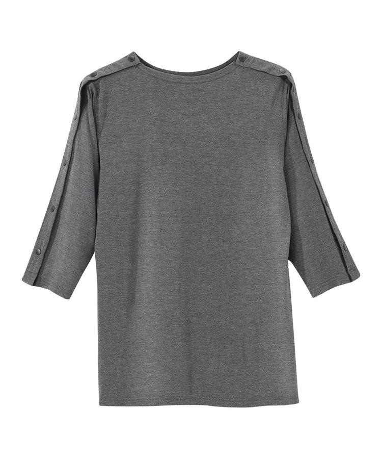Unisex Recovery Top with Snap Closures