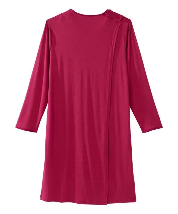 Back of the wine Women's Antimicrobial Open Back Nightgown