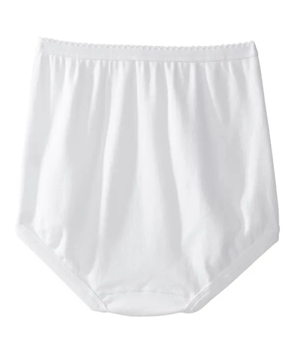 Women's Cotton Bikini Panty, White 3 Pack
