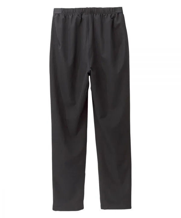 Women's black pant with easy grip pulls, back view