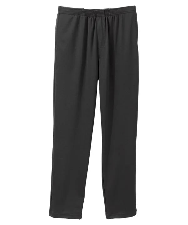Front of the black Women's Soft Knit Pants with Adjustable Straps
