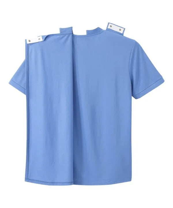 Men's Henley Shirt with Back Overlap