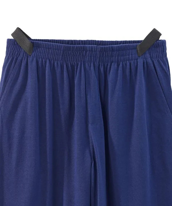 june adaptive's mens stretch pull on pants for max comfort in indigo blue